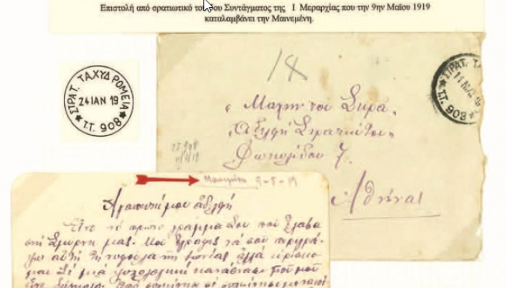 Έκθεση για τα Ελληνικά Ταχυδρομεία κατά τη διάρκεια της Μικρασιατικής Εκστρατείας και Καταστροφής (1919-1922)